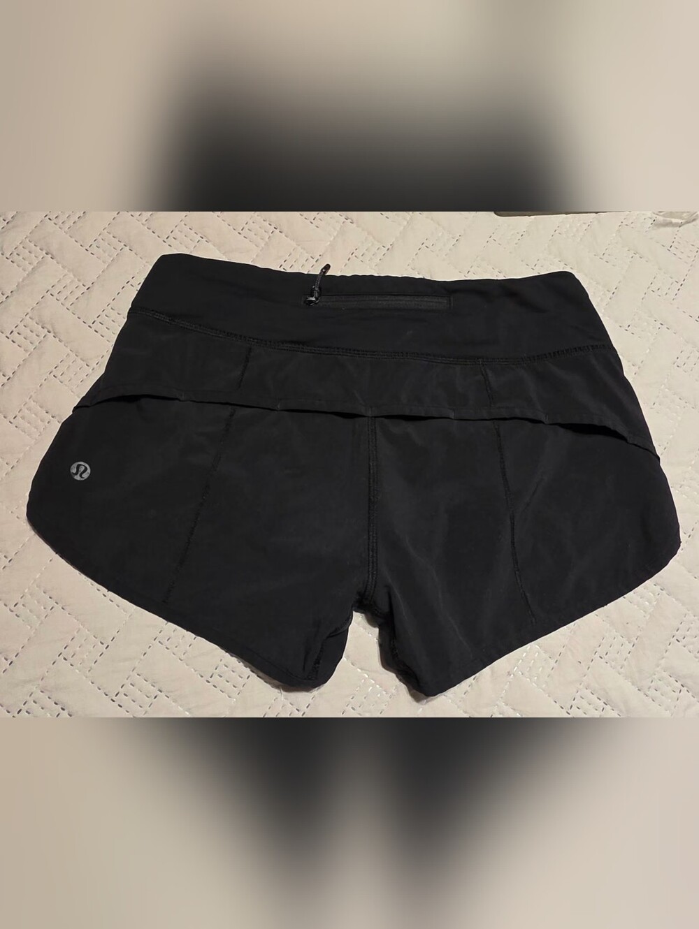 Lululemon Black Speed Up Lined Running Shorts Size 2